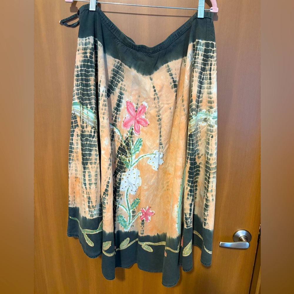 Midi Length Hippie Floral skirt